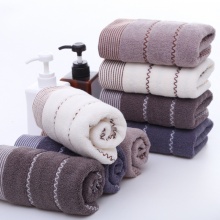 两条纯棉毛巾直销成人洗脸家用加厚日用品水纹纯棉毛巾