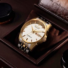 雷克斯R0101正品商务腕表手表男时尚潮流新款全自动机械表钢带防水男表